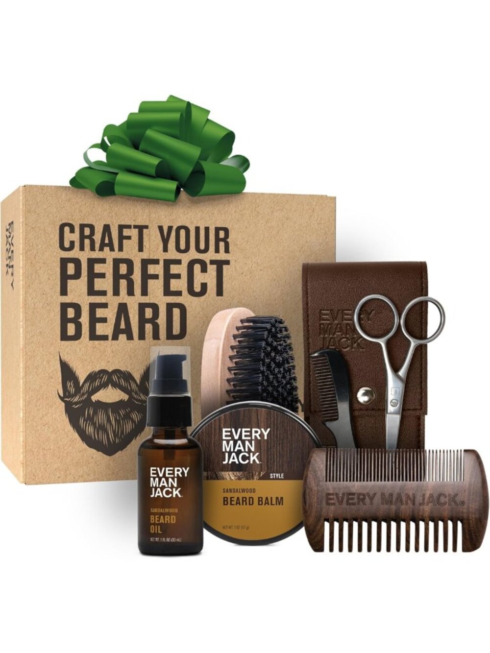 Complete Beard Care Grooming Kit for Men - Oil, Balm, Brush, Scissors & Comb